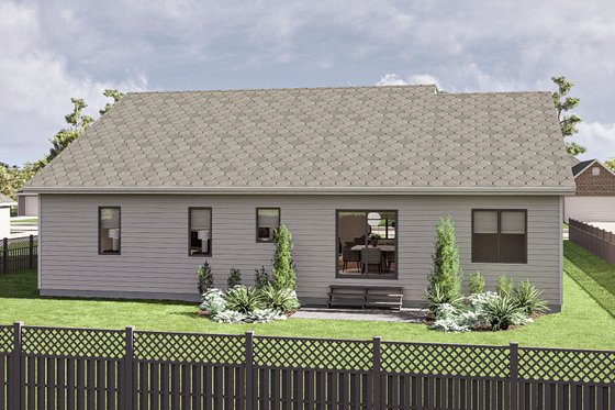 Exterior - Rear Elevation for Traditional House Plan #455-390 - 5 bed, 3 bath
