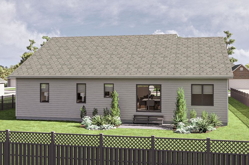 House Design - Exterior - Rear Elevation for Traditional House Plan #455-390 - 5 bed, 3 bath
