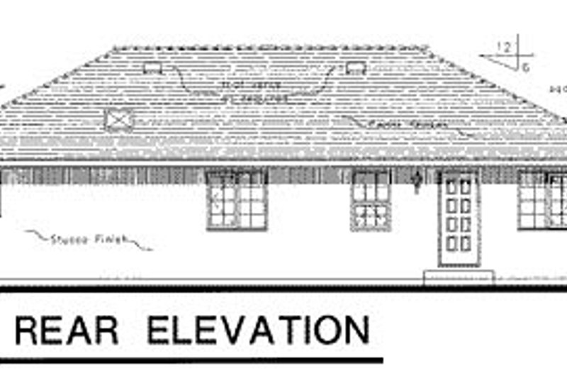 Dream House Plan - Exterior - Rear Elevation for European House Plan #18-153 - 3 bed, 2 bath