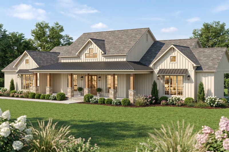 Architectural House Design - Exterior - Other Elevation for Farmhouse House Plan #923-500 - 4 bed, 3.5 bath