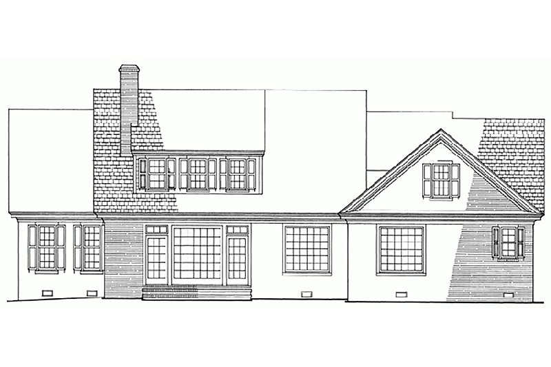 Dream House Plan - Exterior - Rear Elevation for Southern House Plan #137-176 - 3 bed, 3 bath