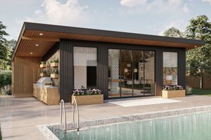 Modern Exterior - Front Elevation Plan #455-648