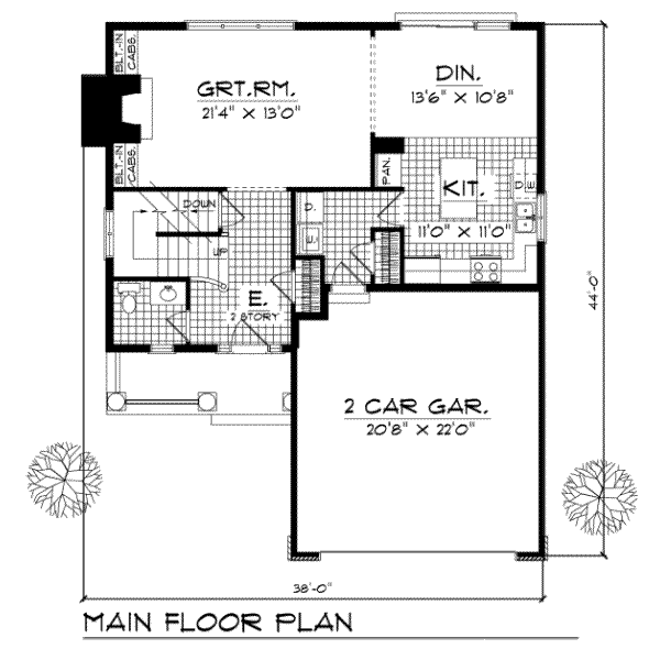 House Plan Design - Traditional Floor Plan - Main Floor Plan #70-176