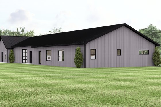 Exterior - Rear Elevation for Contemporary House Plan #1064-447 - 3 bed, 3.5 bath