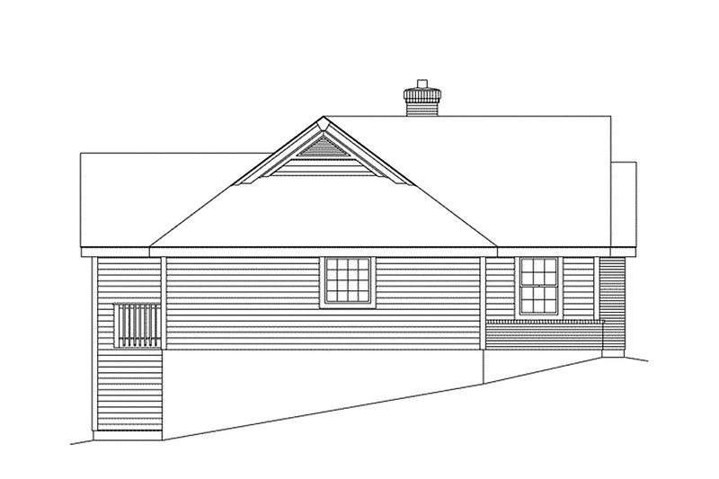 Home Plan - Left Side Elevation