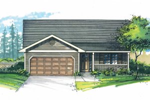 Traditional Exterior - Front Elevation Plan #53-107