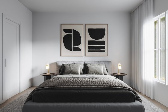 Interior - Bedroom for Bungalow House Plan #23-2815 - 3 bed, 2 bath