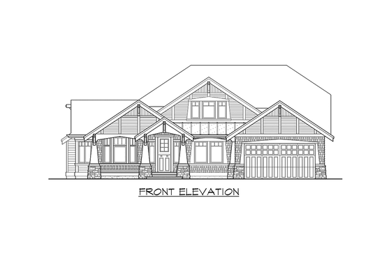 Exterior - Other Elevation for Craftsman House Plan #132-202 - 4 bed, 3 bath