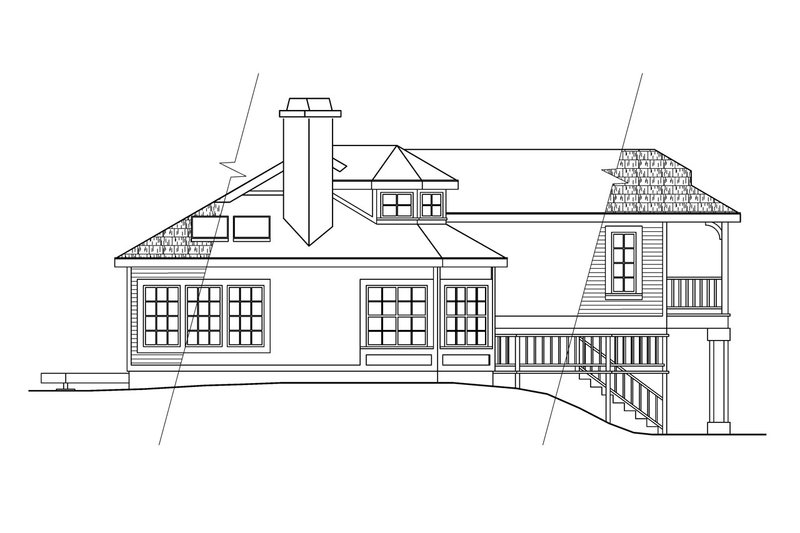 Home Plan - Exterior - Other Elevation for Contemporary House Plan #124-261 - 2 bed, 2 bath