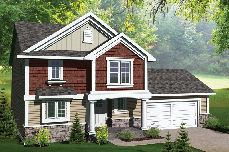Dream House Plan - Traditional Exterior - Front Elevation Plan #70-1068