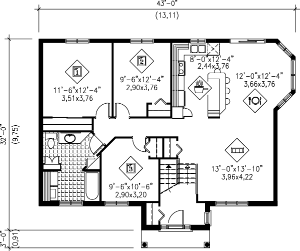 Floor Plan - Main Floor Plan #25-1037