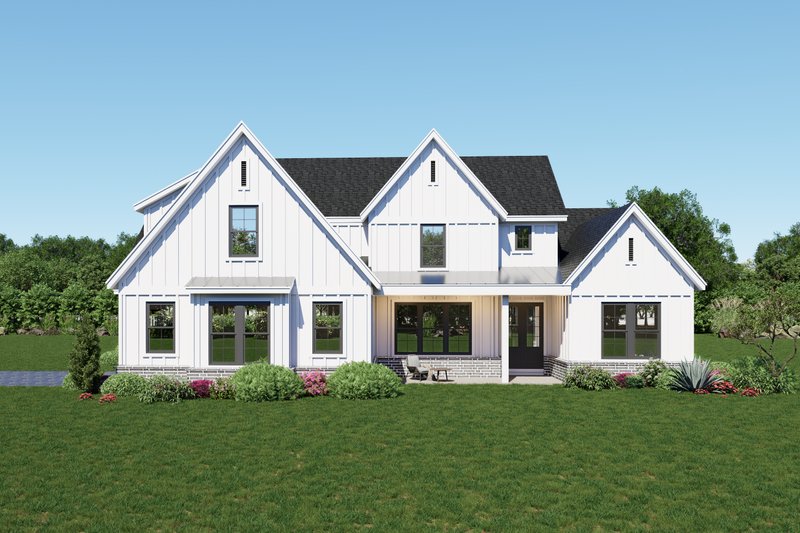 House Blueprint - Farmhouse Exterior - Front Elevation Plan #932-1295
