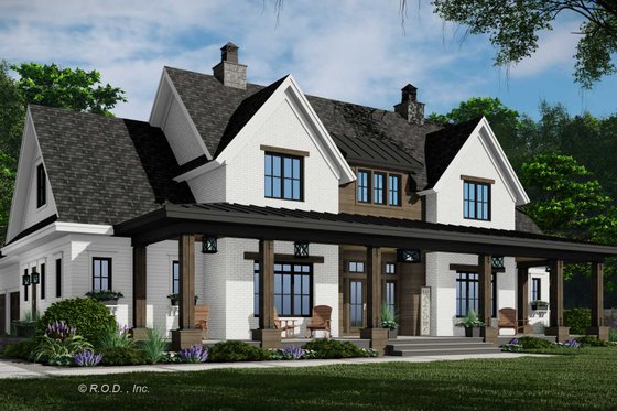 Exterior - Front Elevation 4 for Farmhouse House Plan #51-1247 - 4 bed, 5 bath