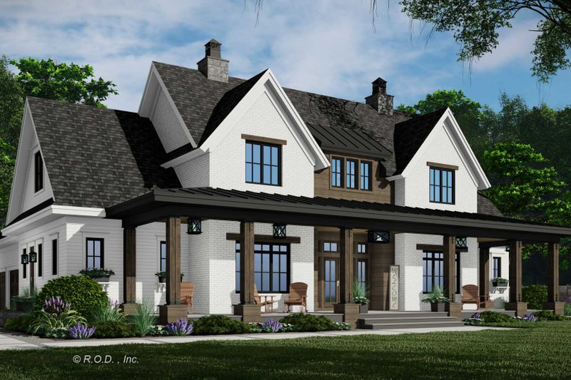 House Plan Design - Exterior - Front Elevation 4 for Farmhouse House Plan #51-1247 - 4 bed, 5 bath