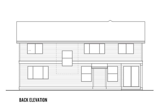 Exterior - Rear Elevation 1 for Contemporary House Plan #569-36 - 4 bed, 3.5 bath
