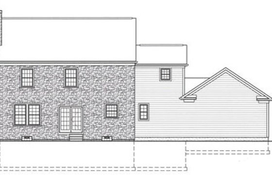 Exterior - Rear Elevation for Colonial House Plan #446-2 - 4 bed, 2.5 bath