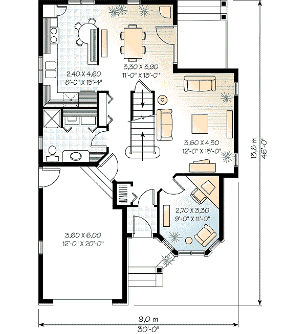 House Plan Design - European Floor Plan - Main Floor Plan #23-2014
