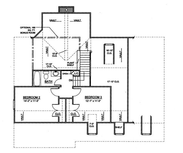 Dream House Plan - Country Floor Plan - Upper Floor Plan #119-268