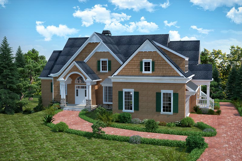 Architectural House Design - Traditional Exterior - Front Elevation Plan #30-345