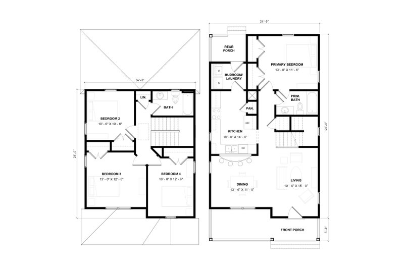Home Plan - Floor Plan - Main Floor for Craftsman House Plan #936-46 - 4 bed, 2 bath