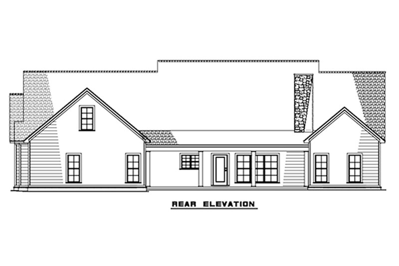 Home Plan - Exterior - Rear Elevation for Farmhouse House Plan #923-102 - 6 bed, 4 bath