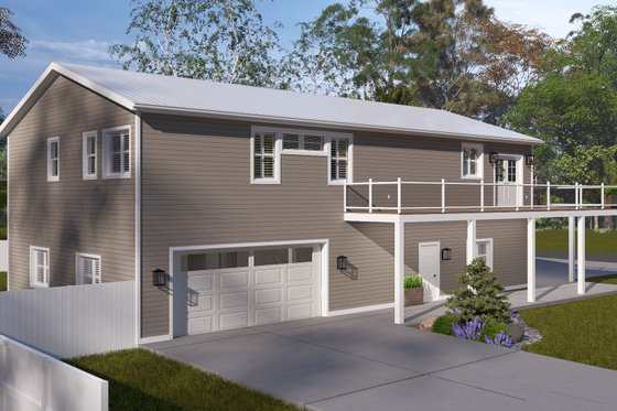 Exterior - Front Elevation 4 for Barndominium House Plan #1060-398 - 3 bed, 3 bath