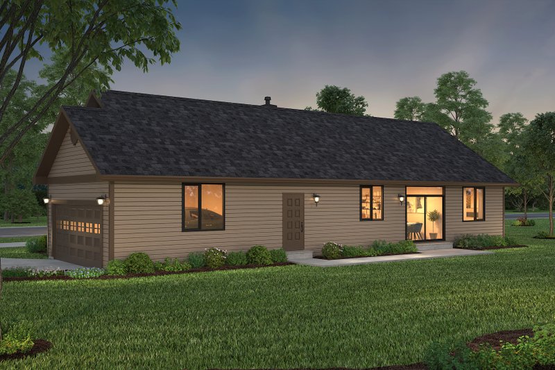 Ranch Style House Plan - 3 Beds 2 Baths 1493 Sq/Ft Plan #18-1035 ...