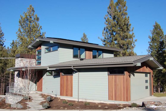 Exterior - Rear Elevation 2 for Modern House Plan #895-24 - 4 bed, 2.5 bath