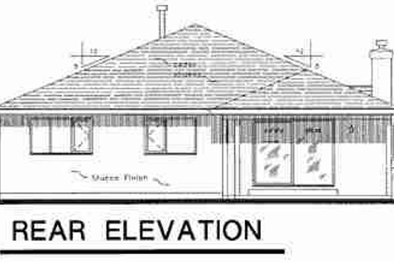 Home Plan - Exterior - Rear Elevation for Traditional House Plan #18-9063 - 3 bed, 2 bath