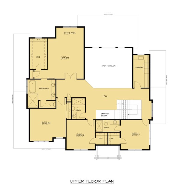 Home Plan - Craftsman Floor Plan - Upper Floor Plan #1066-223