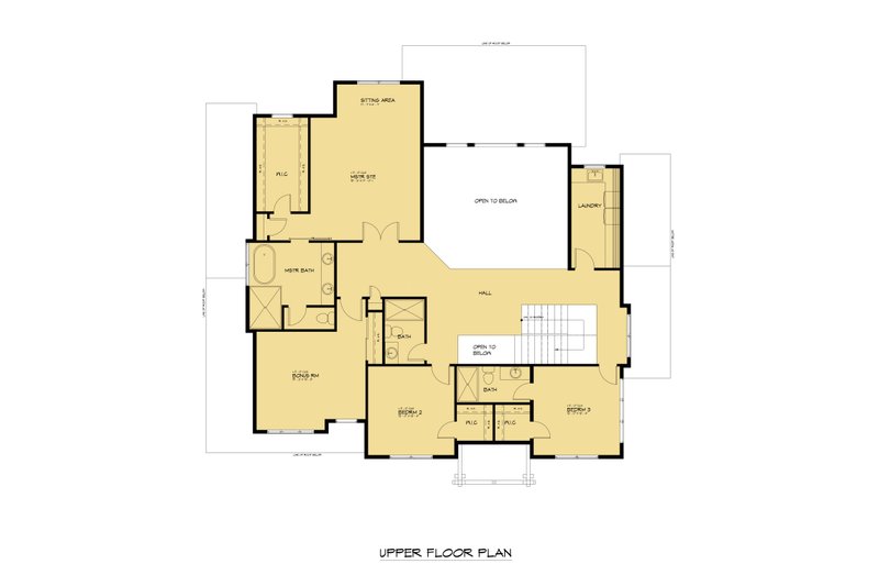 Home Plan - Floor Plan - Upper Floor for Craftsman House Plan #1066-223 - 4 bed, 4.5 bath