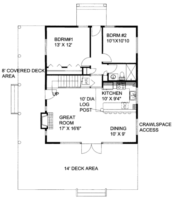 Cottage Floor Plan - Main Floor Plan #117-712