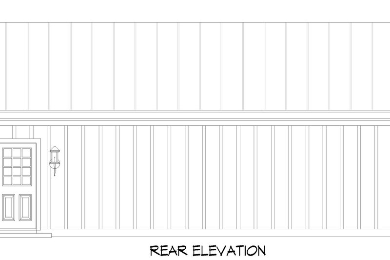 Home Plan - Exterior - Rear Elevation for Craftsman House Plan #932-997 - 2 bed, 1 bath