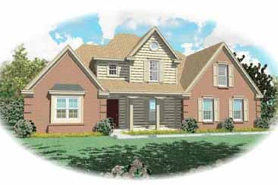Exterior - Front Elevation for Traditional House Plan #81-231 - 3 bed, 2.5 bath