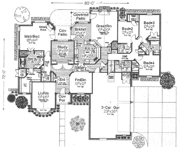 Dream House Plan - European Floor Plan - Main Floor Plan #310-494
