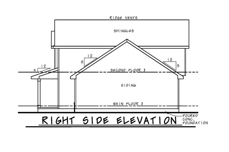 House Blueprint - Exterior - Other Elevation 1 for Traditional House Plan #20-2501 - 3 bed, 2.5 bath