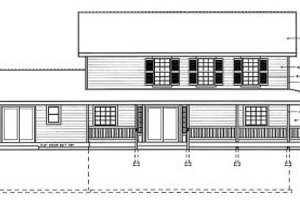 Exterior - Rear Elevation for Country House Plan #93-210 - 5 bed, 3.5 bath