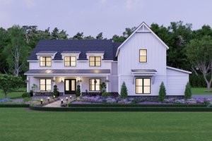Dream House Plan - Exterior - Front Elevation for Farmhouse House Plan #932-1434 - 5 bed, 5.5 bath
