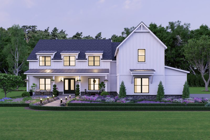 House Blueprint - Exterior - Front Elevation 2 for Farmhouse House Plan #932-1434 - 5 bed, 5.5 bath