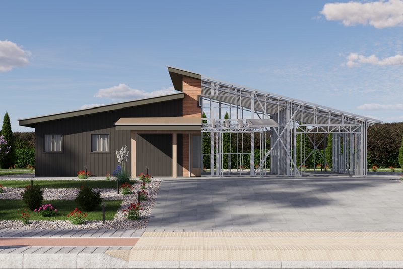 Dream House Plan - Exterior - Front Elevation 6 for Modern House Plan #1106-176 - 2 bed, 1 bath