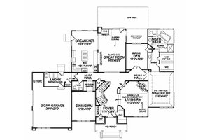 Floor Plan - Main Floor for Country House Plan #456-35 - 4 bed, 3.5 bath