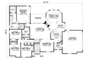 European Style House Plan - 4 Beds 2 Baths 2390 Sq/Ft Plan #40-390 