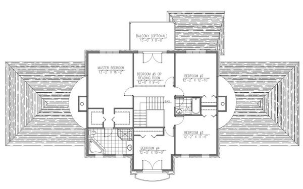 European Floor Plan - Upper Floor Plan #138-339