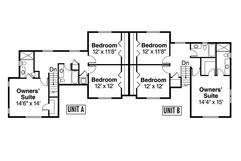 Architectural House Design - Floor Plan - Upper Floor for Country House Plan #124-1078 - 6 bed, 6 bath