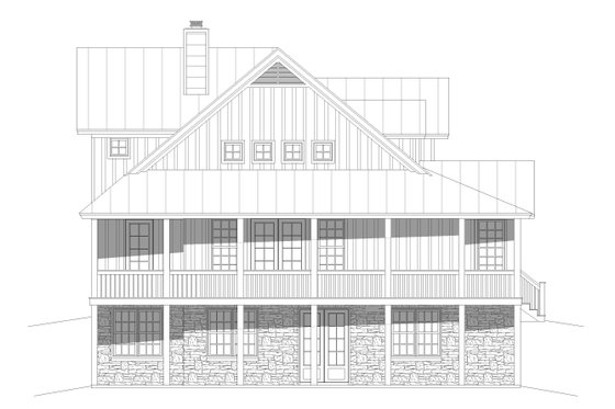 Exterior - Other Elevation for Southern House Plan #932-580 - 3 bed, 2.5 bath