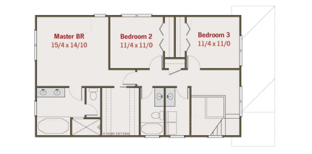 Craftsman Style House Plan - 4 Beds 2.5 Baths 2288 Sq/Ft Plan #461-35