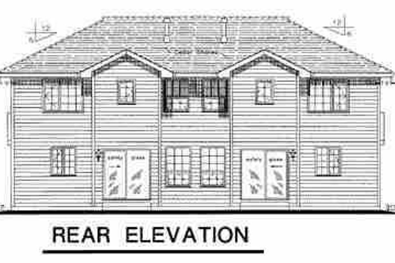 House Plan Design - Exterior - Rear Elevation for Traditional House Plan #18-249 - 3 bed, 2.5 bath