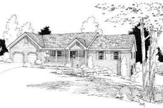 Exterior - Front Elevation for Traditional House Plan #75-139 - 3 bed, 2.5 bath