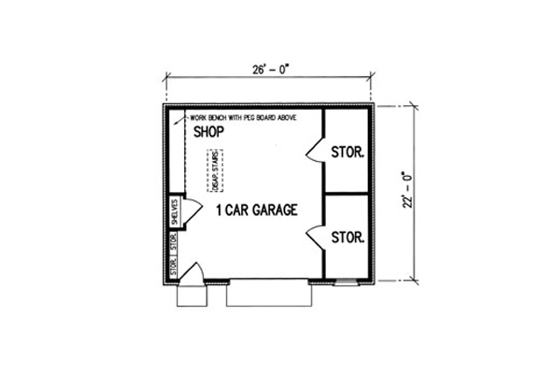 Home Plan - Floor Plan - Main Floor for European House Plan #45-262, 0 bath