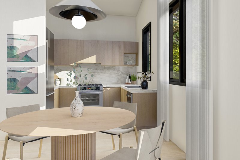 House Design - Interior - Kitchen for Contemporary House Plan #124-1371 - 2 bed, 2 bath